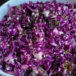 cabbage feta salad with honey and dill