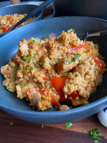 creamy chicken rice one pan southwestern