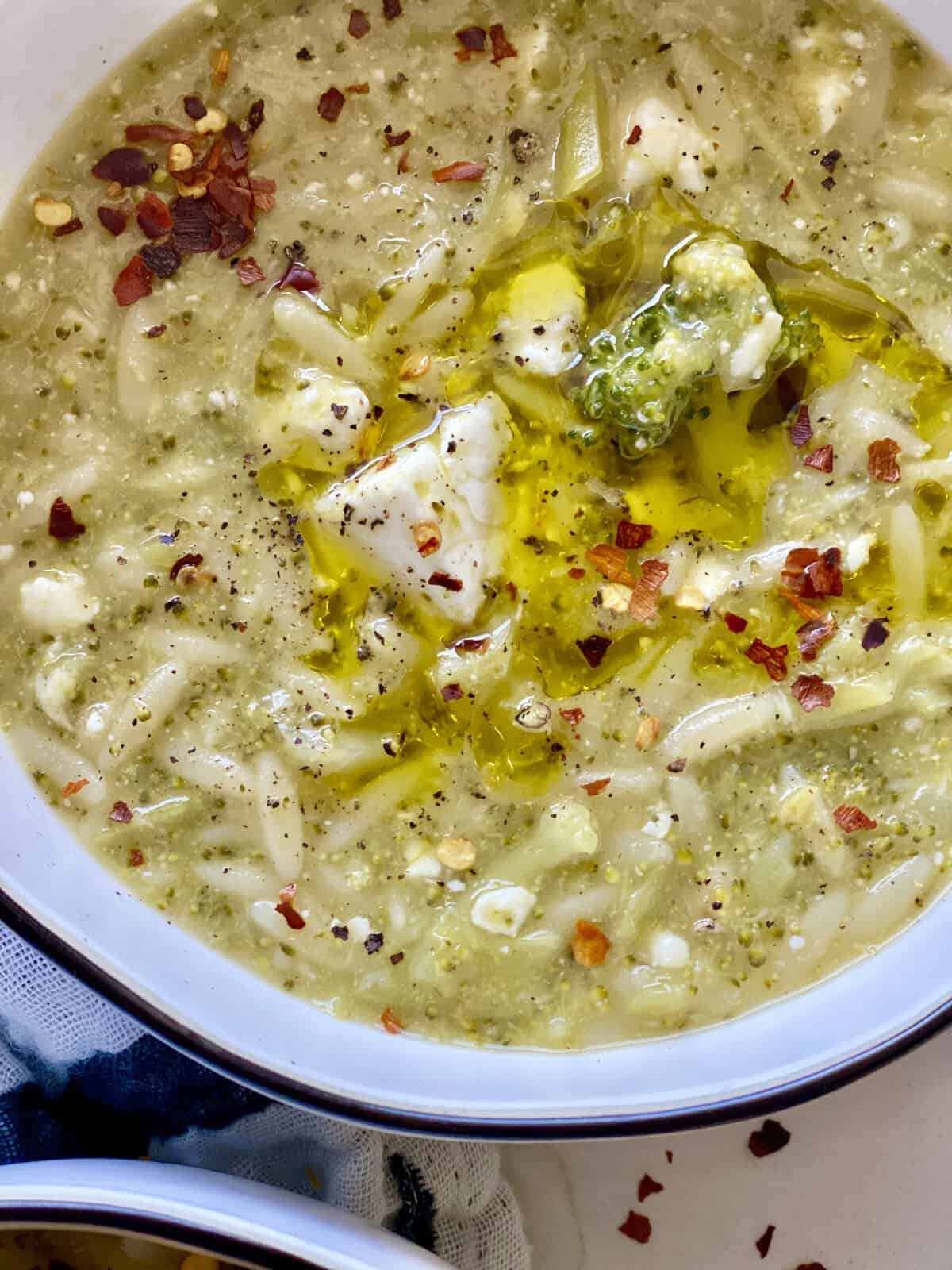 Broccoli Feta Soup Hungry Happens