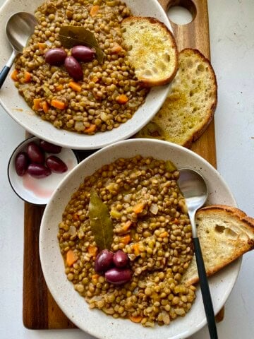 greek lentil soup bowls fakes