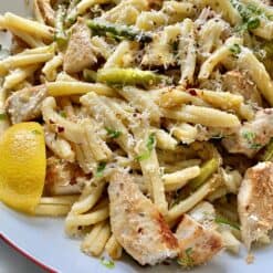 lemon chicken pasta with asparagus