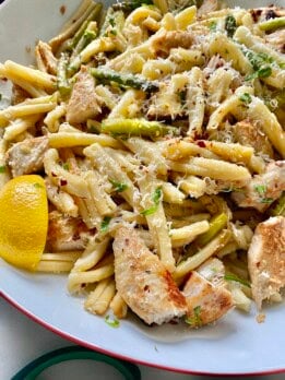 lemon chicken pasta with asparagus