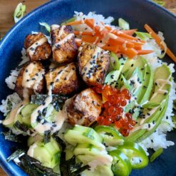 spicy salmon bowls