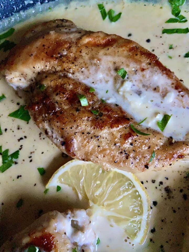 Creamy Lemon Chicken Breasts - Hungry Happens