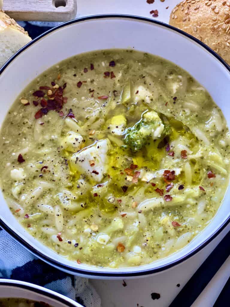 Broccoli Feta Soup Hungry Happens