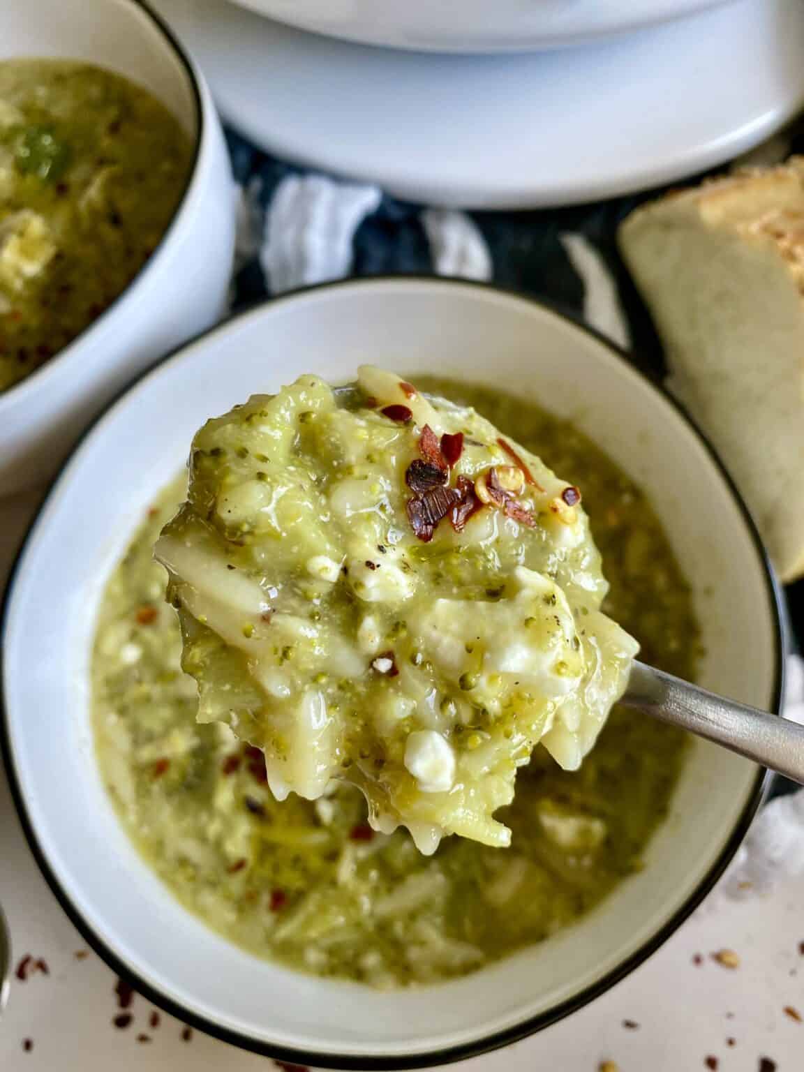 Broccoli Feta Soup Hungry Happens