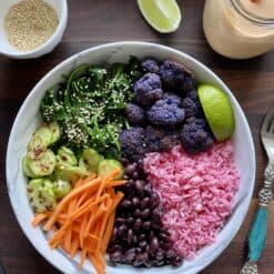 pink rice burrito bowl