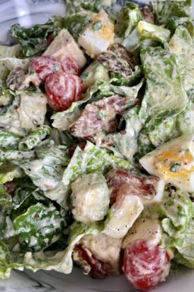 cobb salad with creamy dressing