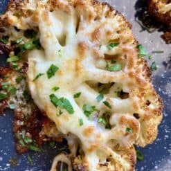 cauliflower steak with cheese