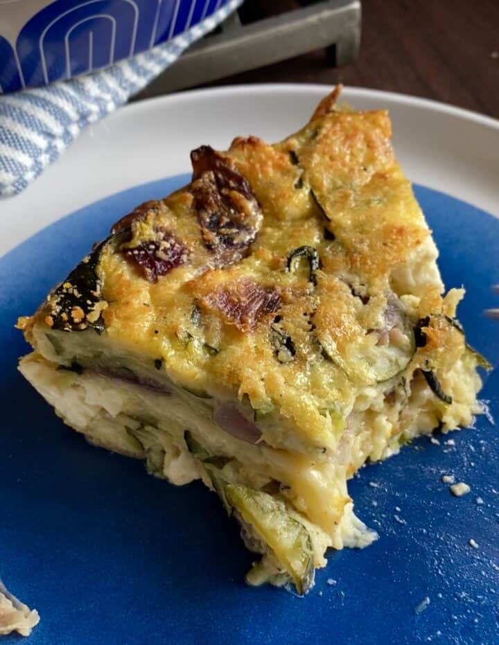 zucchini feta pie slice