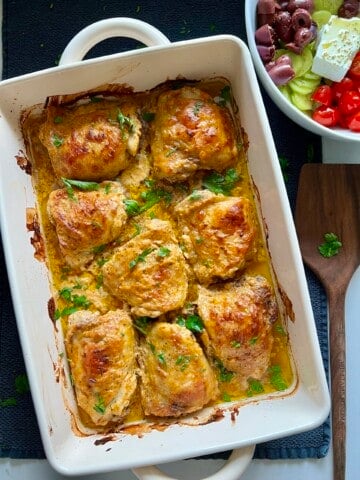 lemon garlic greek marinated chicken thighs