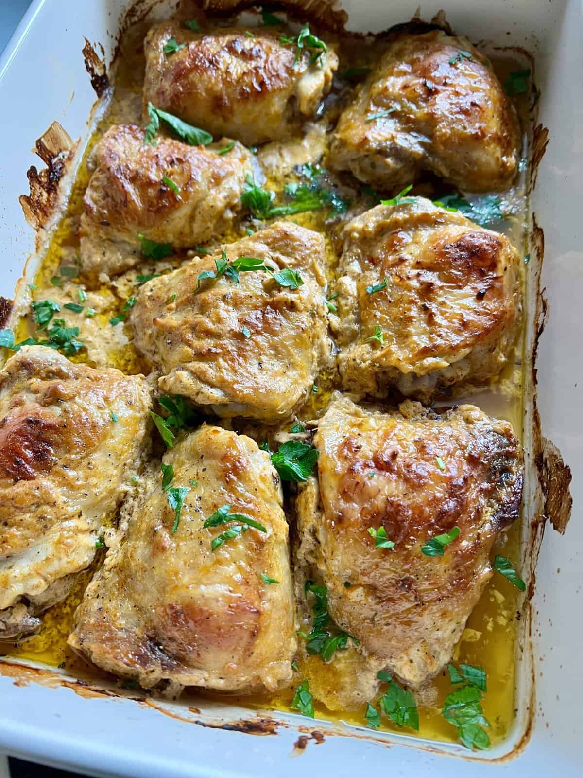 Lemon Garlic Greek Yogurt Marinated Chicken - Hungry Happens