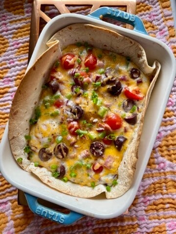 baked egg tortilla