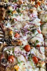 low carb roasted veggie pizza