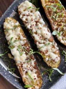 Cheesy Garlicky Zucchini Steaks - Hungry Happens