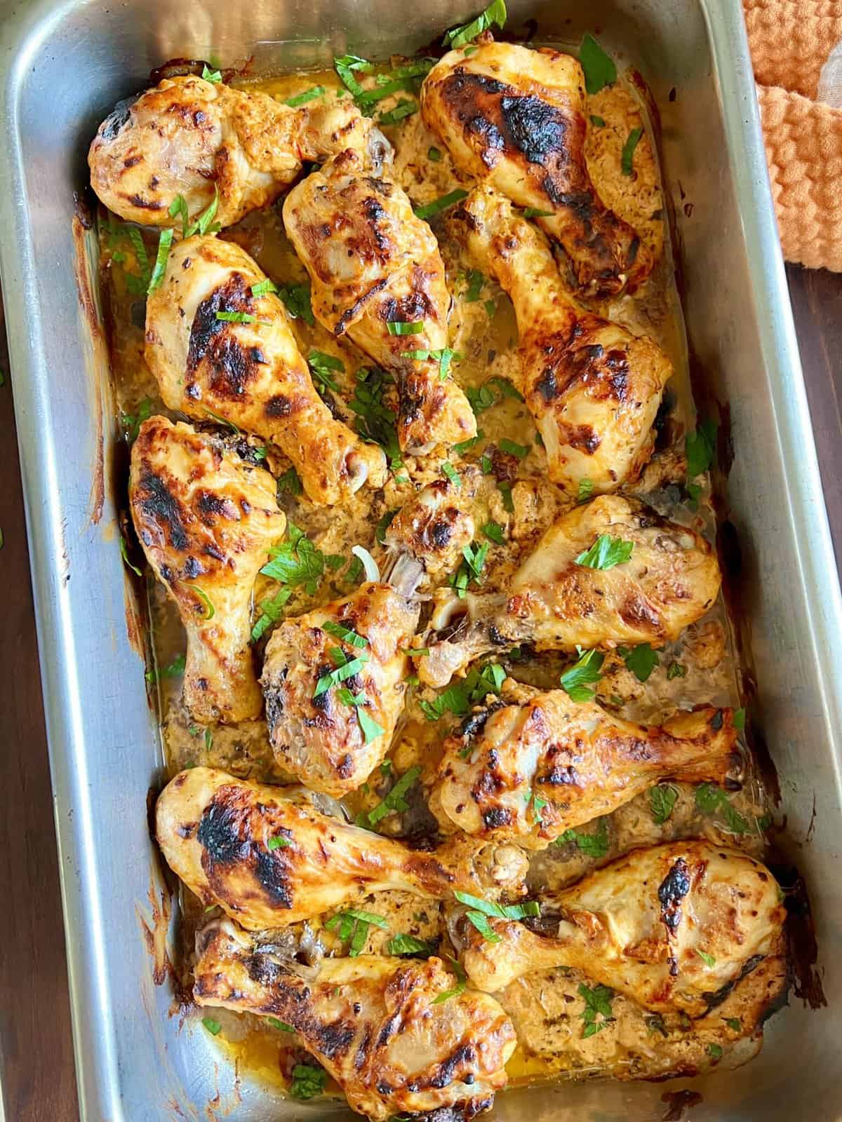 Spicy Greek Yogurt Marinated Chicken Legs Hungry Happens