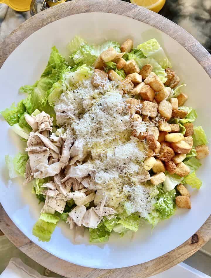 lazy chicken caesar salad