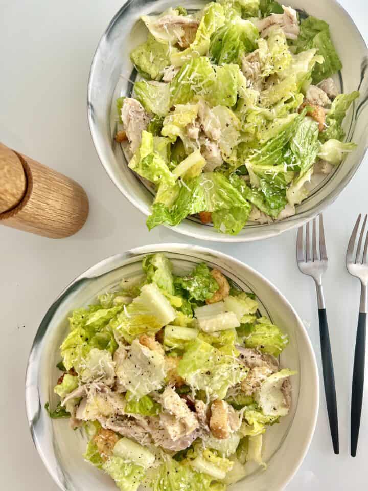 lazy chicken caesar salad