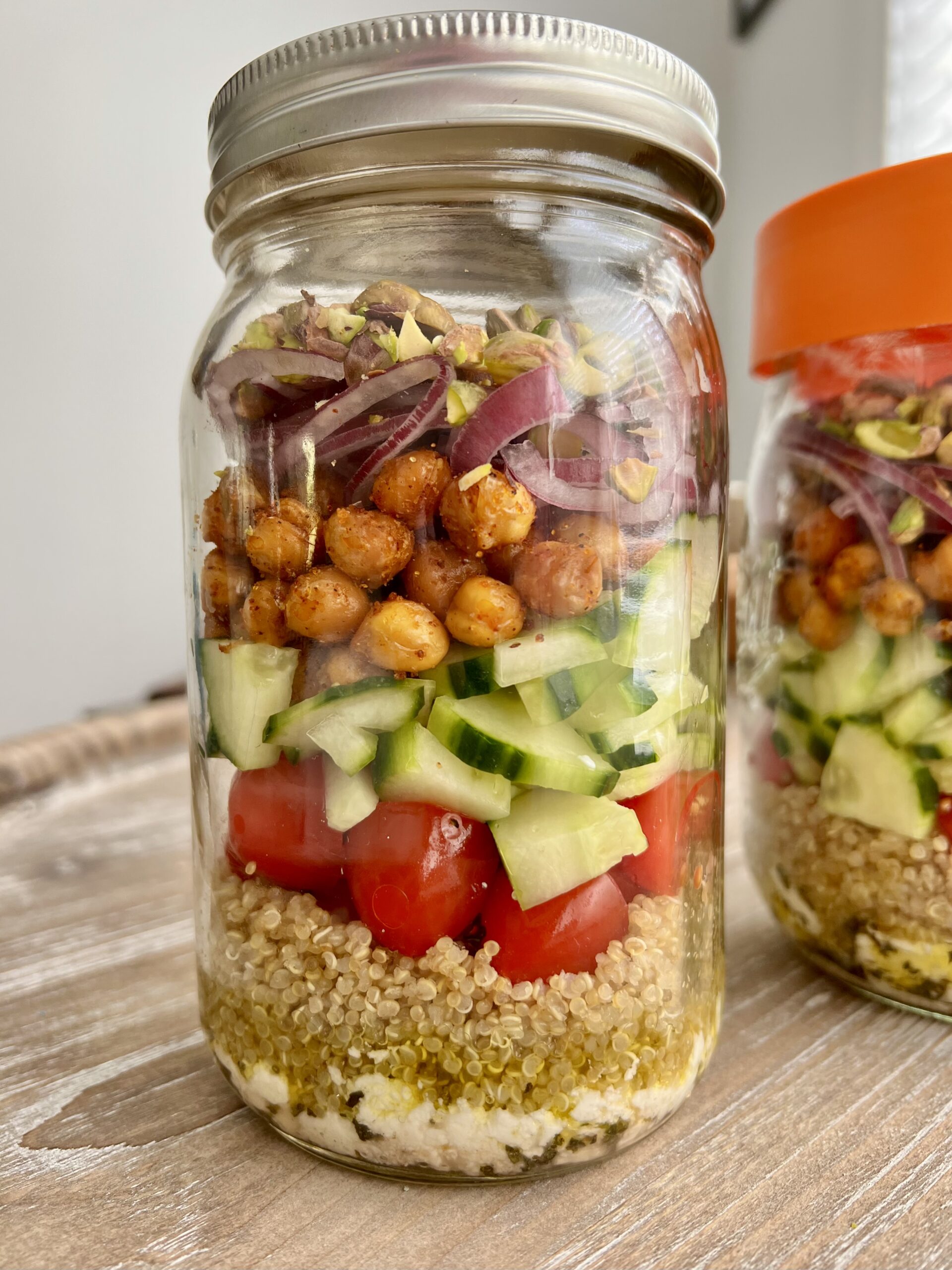 Greek Salad Upgrade in a Jar - Hungry Happens