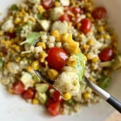 avocado corn couscous salad