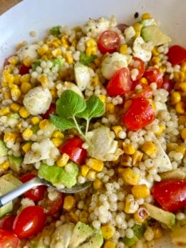 avocado corn couscous salad
