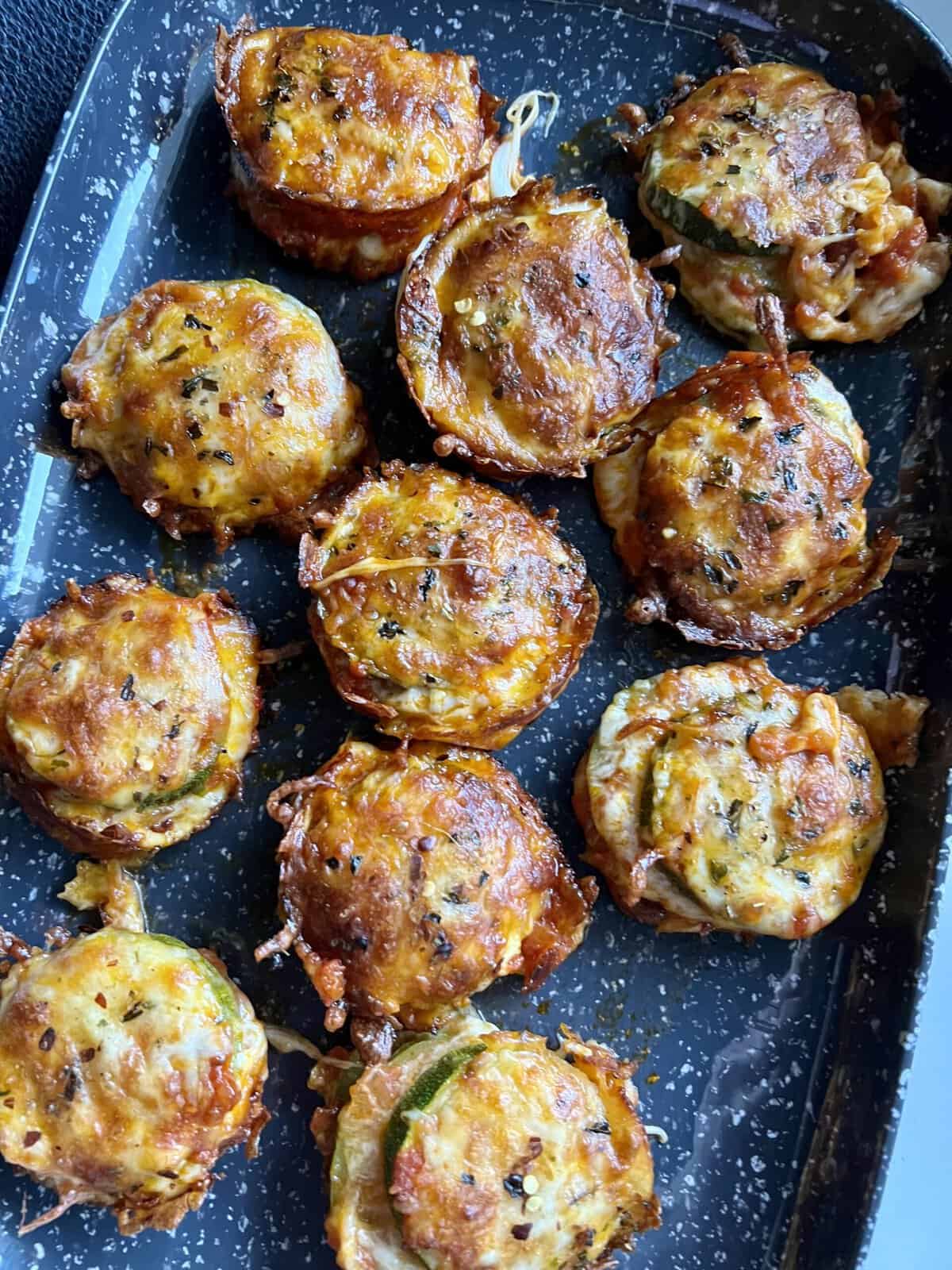 zucchini pizza stacks