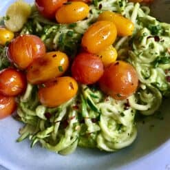 creamy avocado zucchini noodles