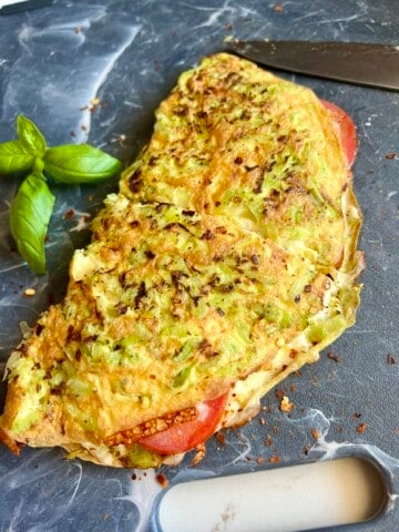 broccoli stalk omelette