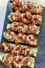 shrimp cucumber sushi boats