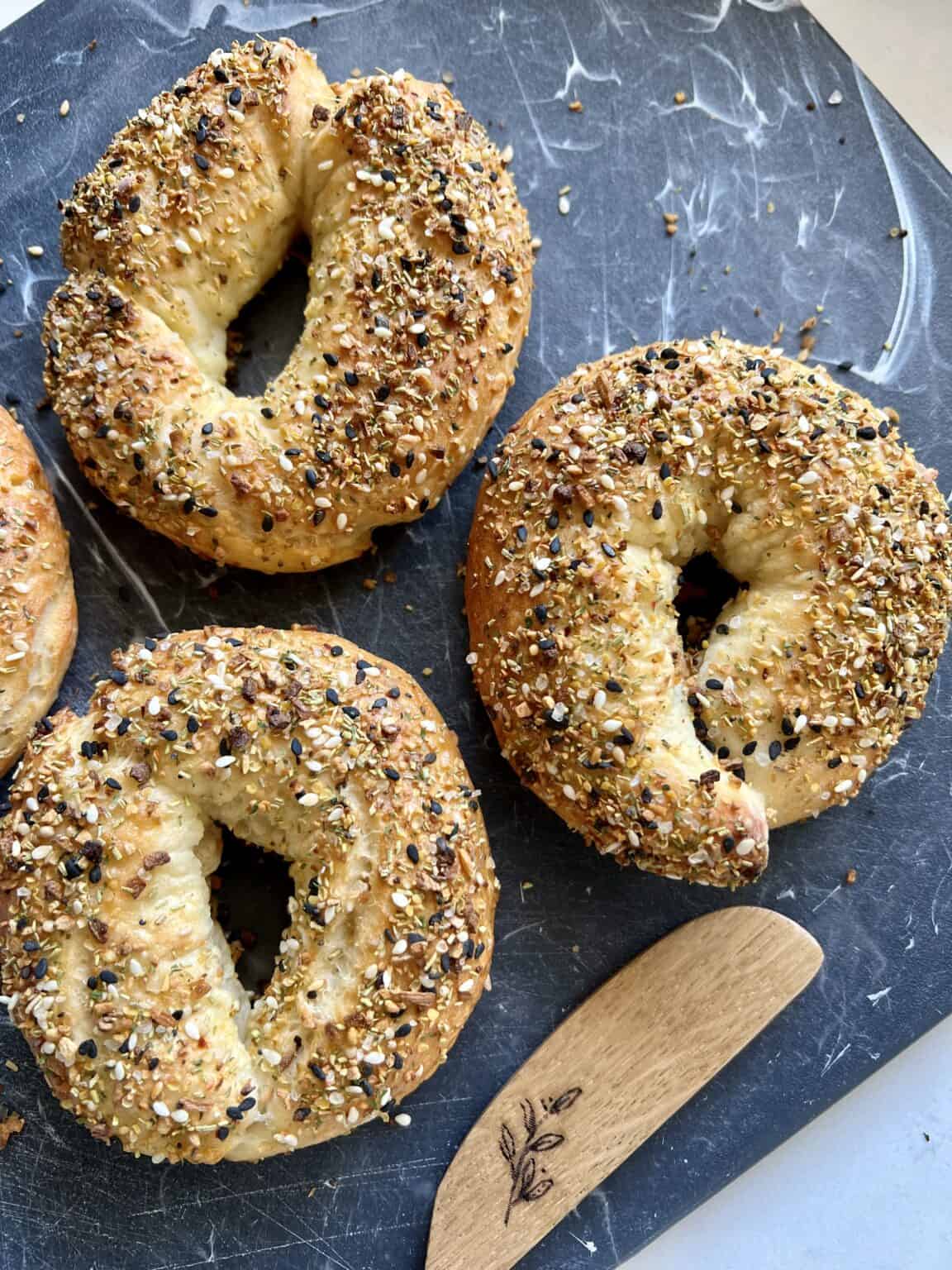 Greek Yogurt Bagels (4 Ingredients) - Hungry Happens