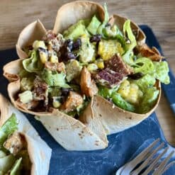 harvest salad crispy tortilla bowls