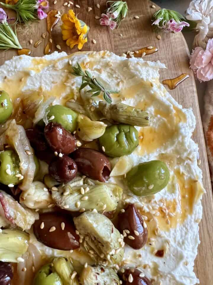 creamy feta board