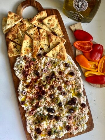 spicy tzatziki board