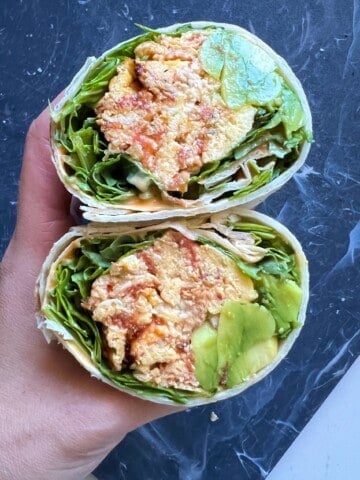 tomato feta burrito