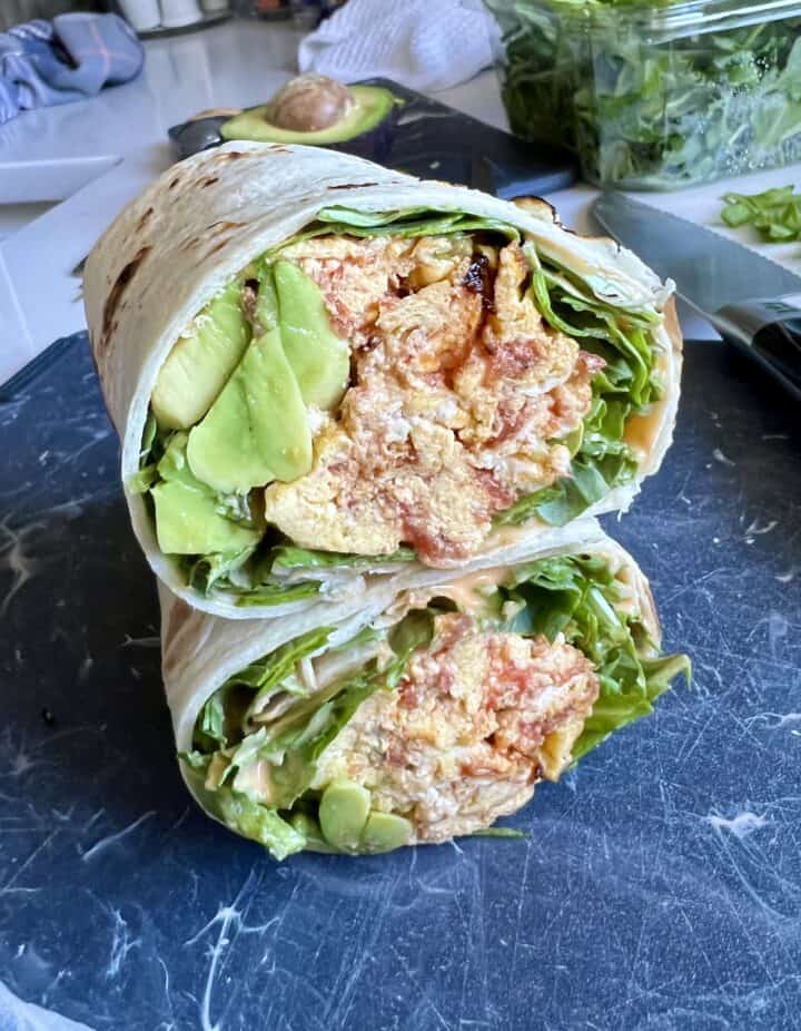 tomato feta burrito