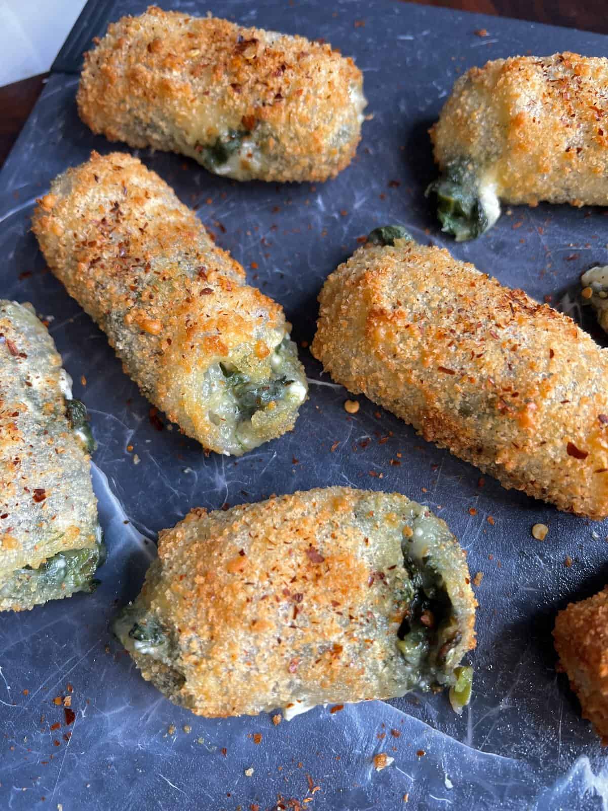 Spanakopita Spring Rolls - Hungry Happens