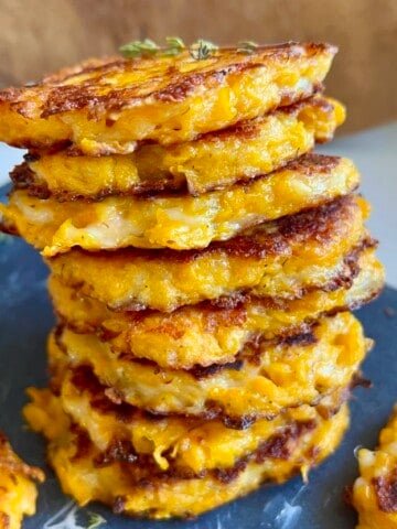 cheesy butternut squash fritters