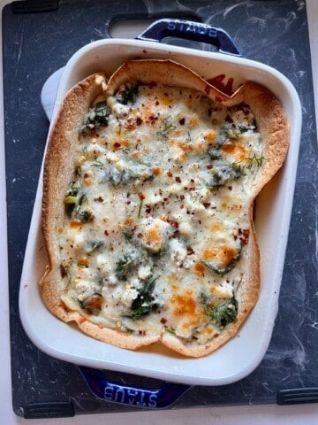baked spanakopita tortilla