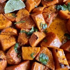 roasted lime sweet potatoes