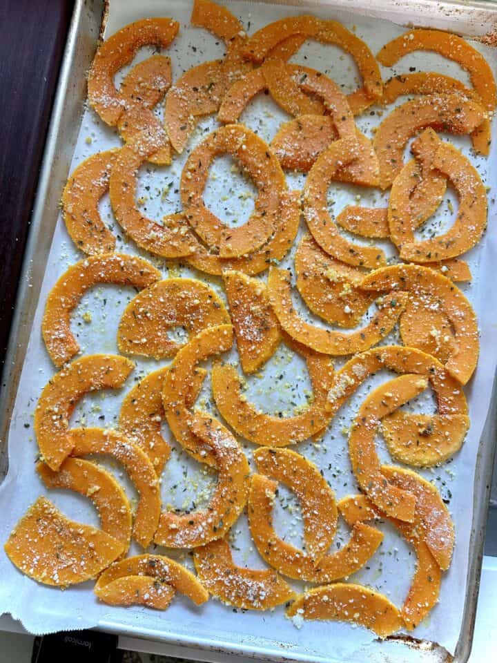 Crispy Baked Butternut Squash Strips - Hungry Happens