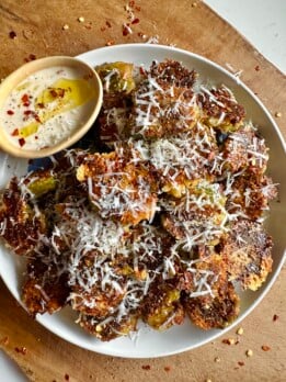 crispy smashed brussel sprouts