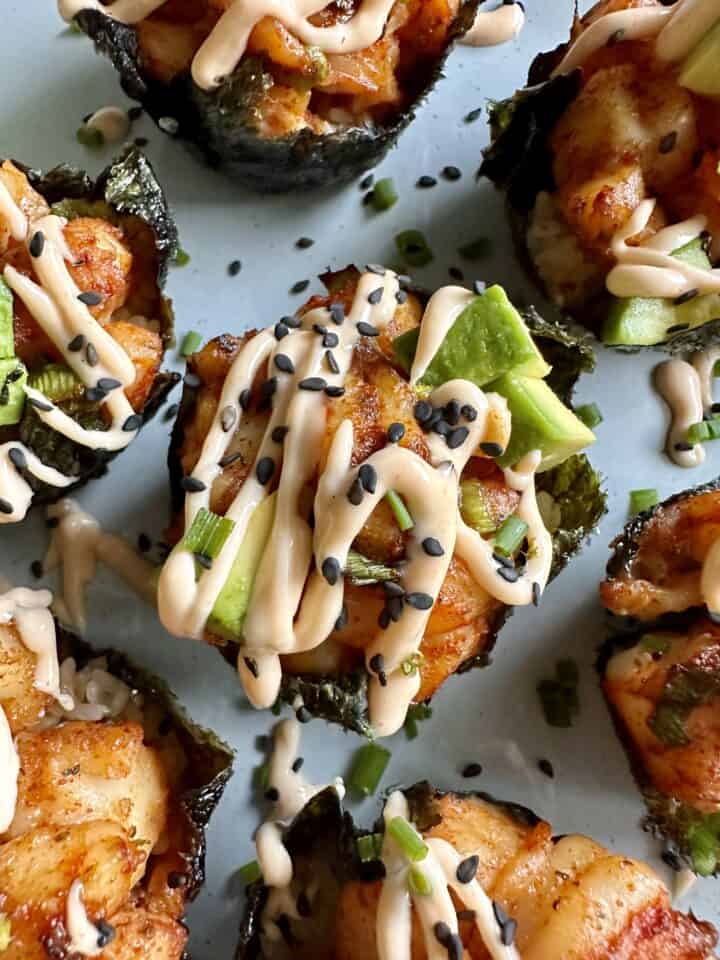 crispy shrimp rice muffins