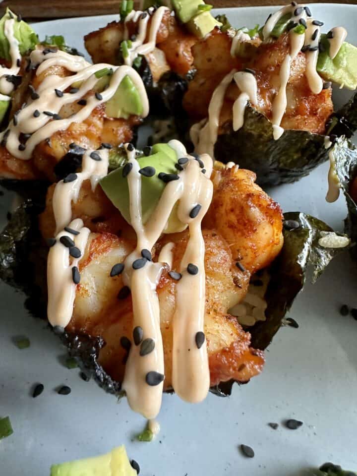 crispy shrimp rice muffins