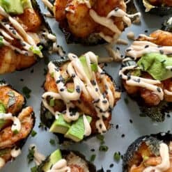 crispy shrimp rice muffins