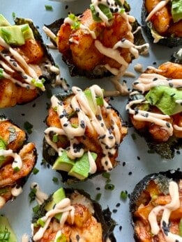 crispy shrimp rice muffins