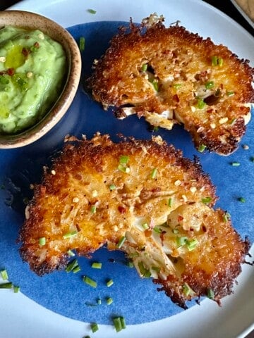 crispy parmesan cauliflower steaks