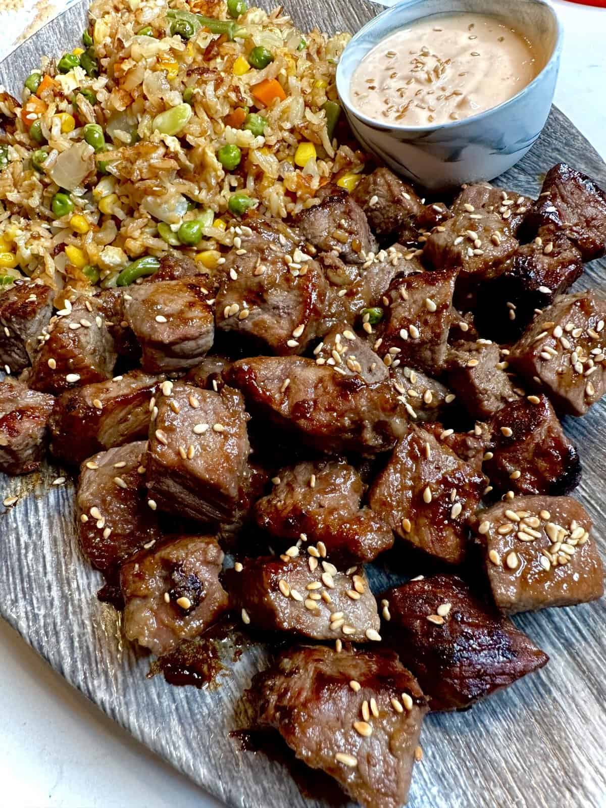 Easy Hibachi Steak and Fried Rice - Hungry Happens