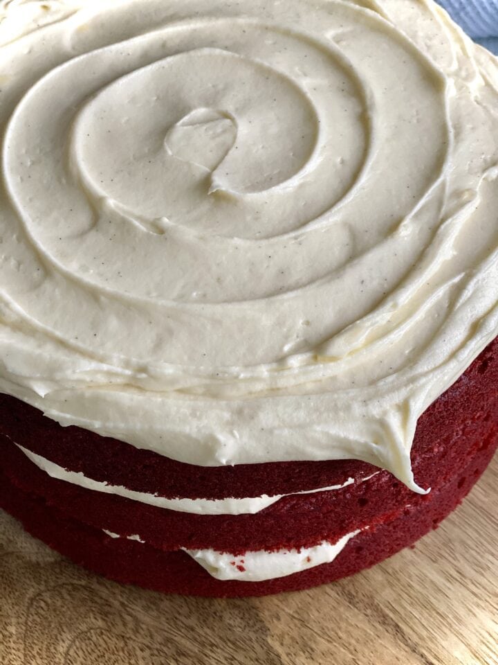 red velvet cake cream cheese frosting