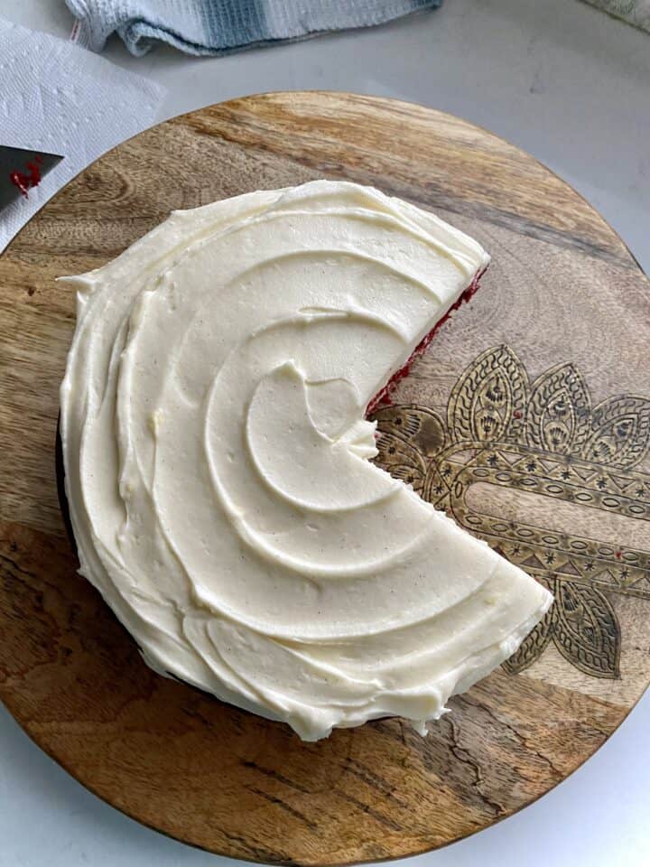 red velvet cake cream cheese frosting