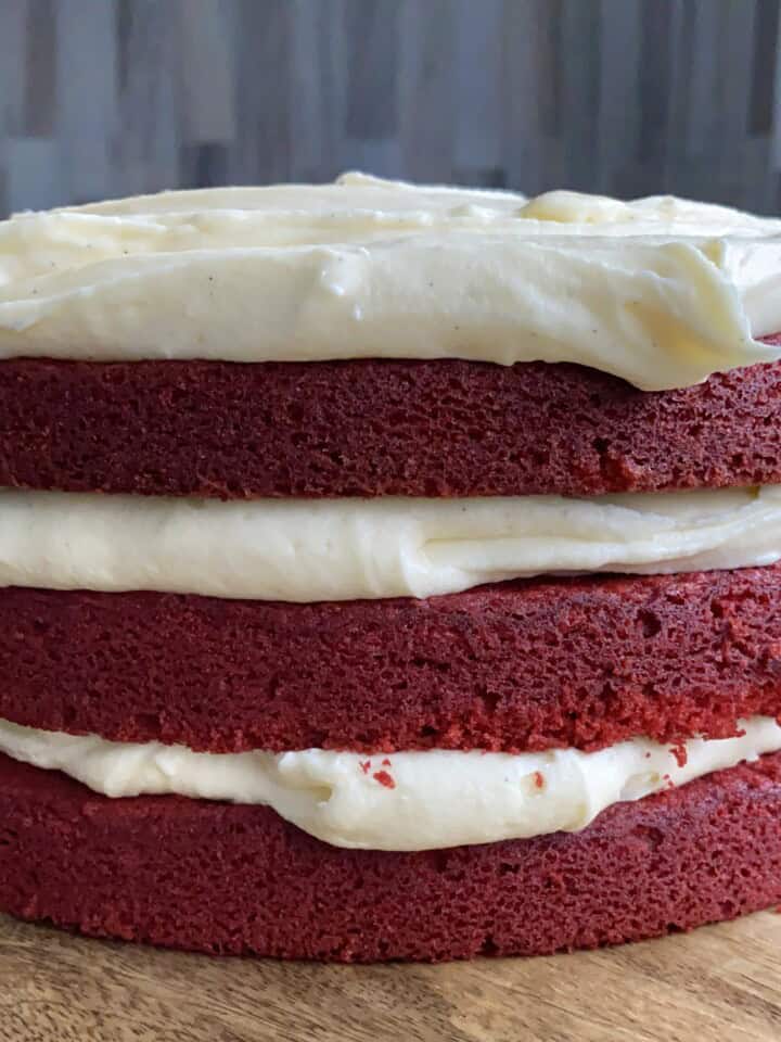 Red Velvet Cake with The Best Cream Cheese Frosting - Hungry Happens